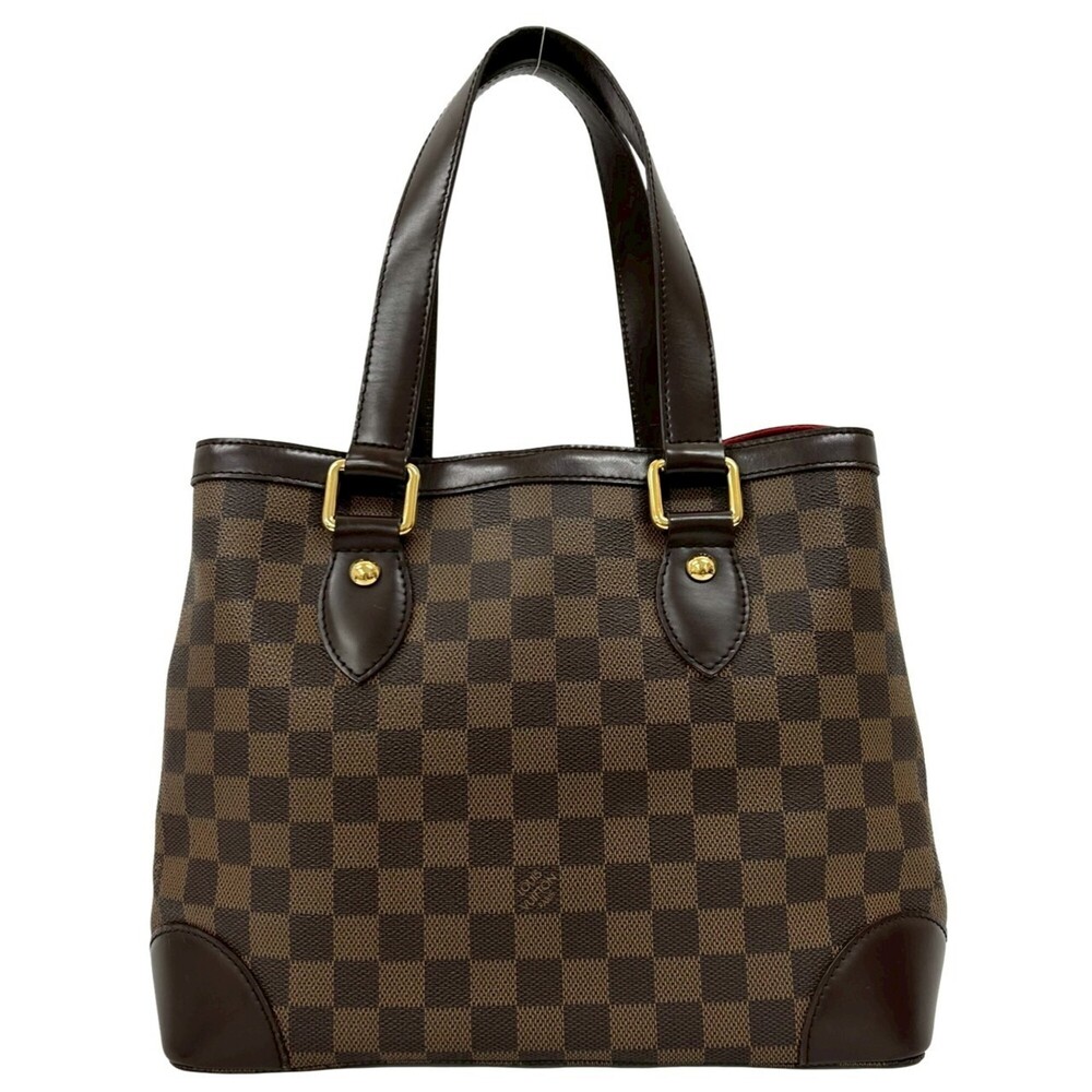 LOUIS VUITTON Authentic Brown Damier Leather Tote Bag - Picture 3 of 10